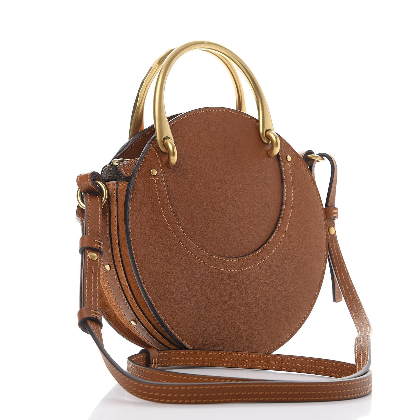 Calfskin Suede Small Pixie Bag Caramel