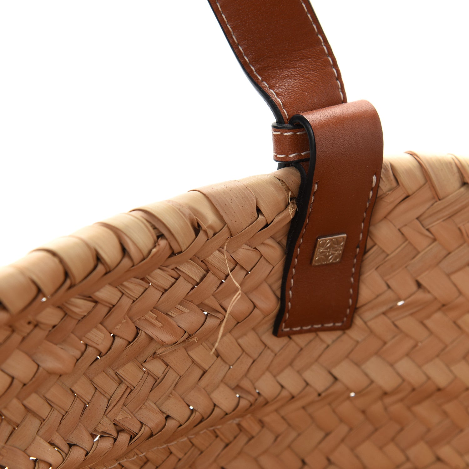 Loewe Raffia Medium Basket Tote Bag Natural Tan 9 of 9