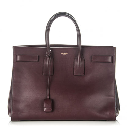 Saint Laurent Calfskin Large Sac De Jour Carryall Bordeaux 1 of 7