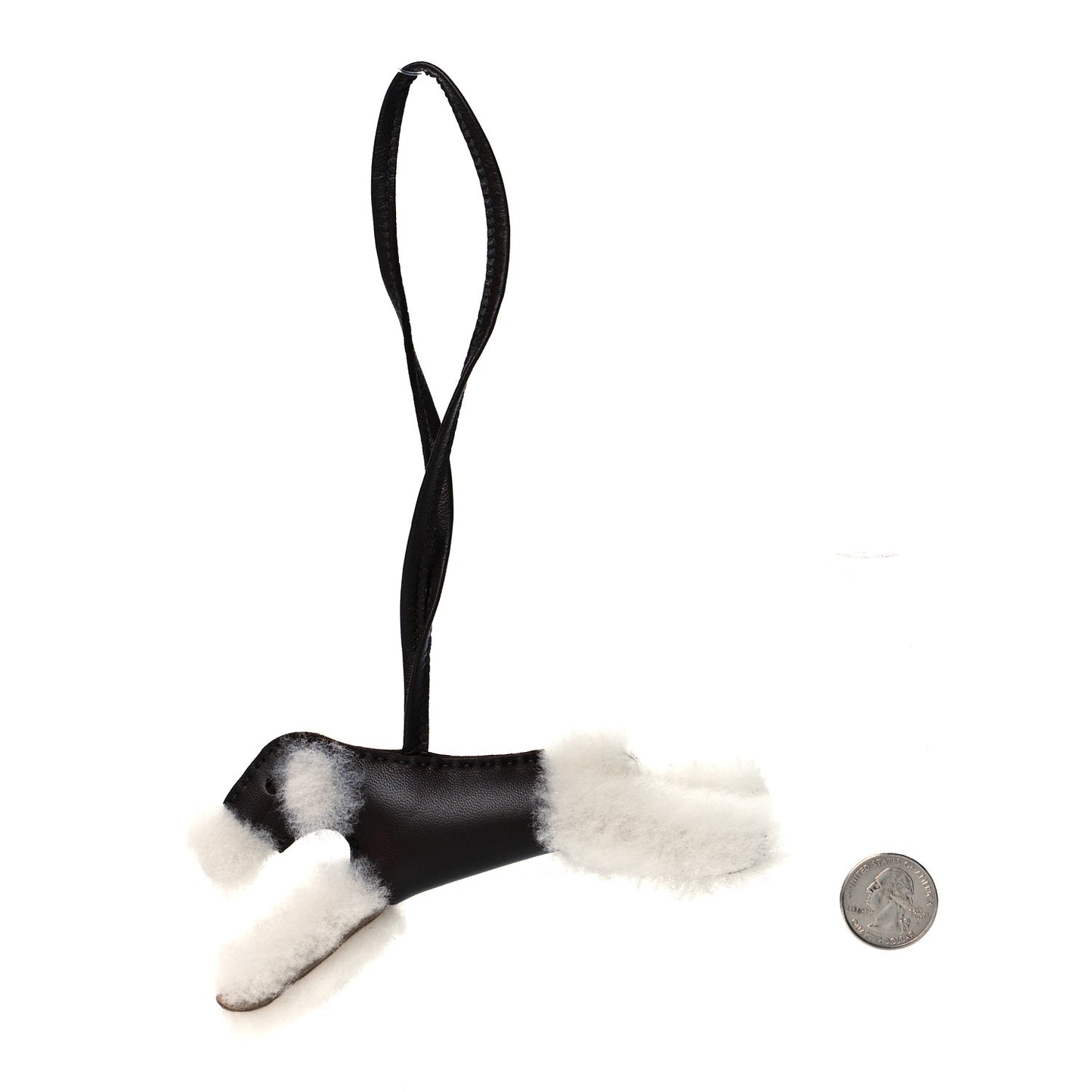 Milo Lambskin Shearling Budy Charm Chocolate