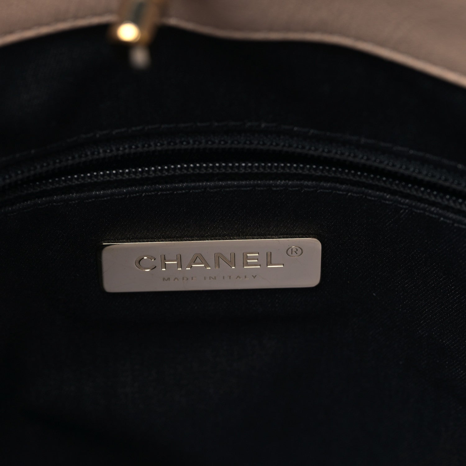 Chanel Calfskin Stitched Large Stripe Hobo Beige Black 6 of 9