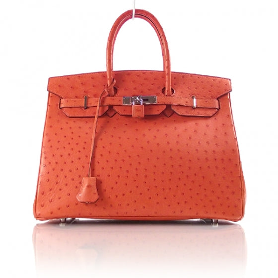Ostrich BIRKIN 35 Orange