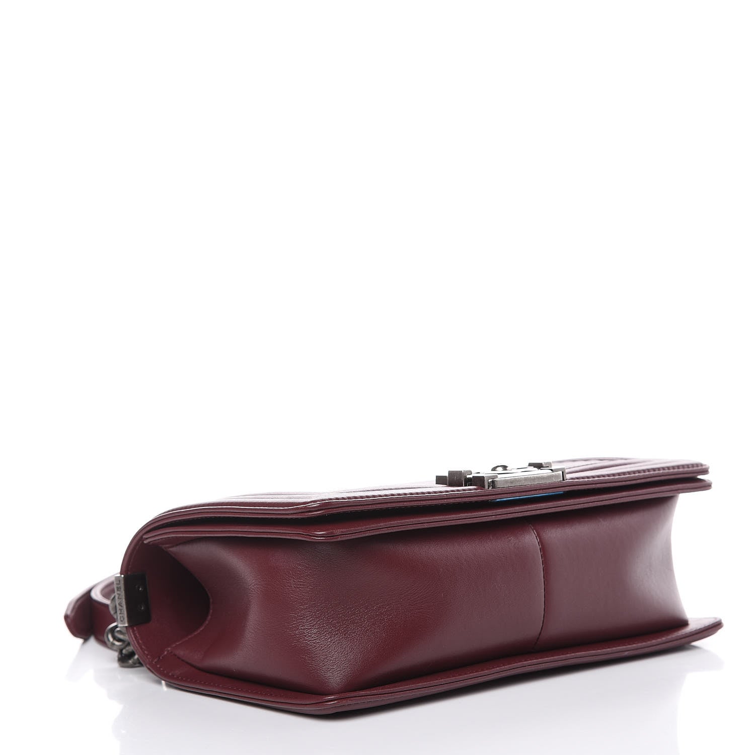 Chanel Calfskin Horizontal Quilted Medium Boy Flap Burgundy 4 of 12