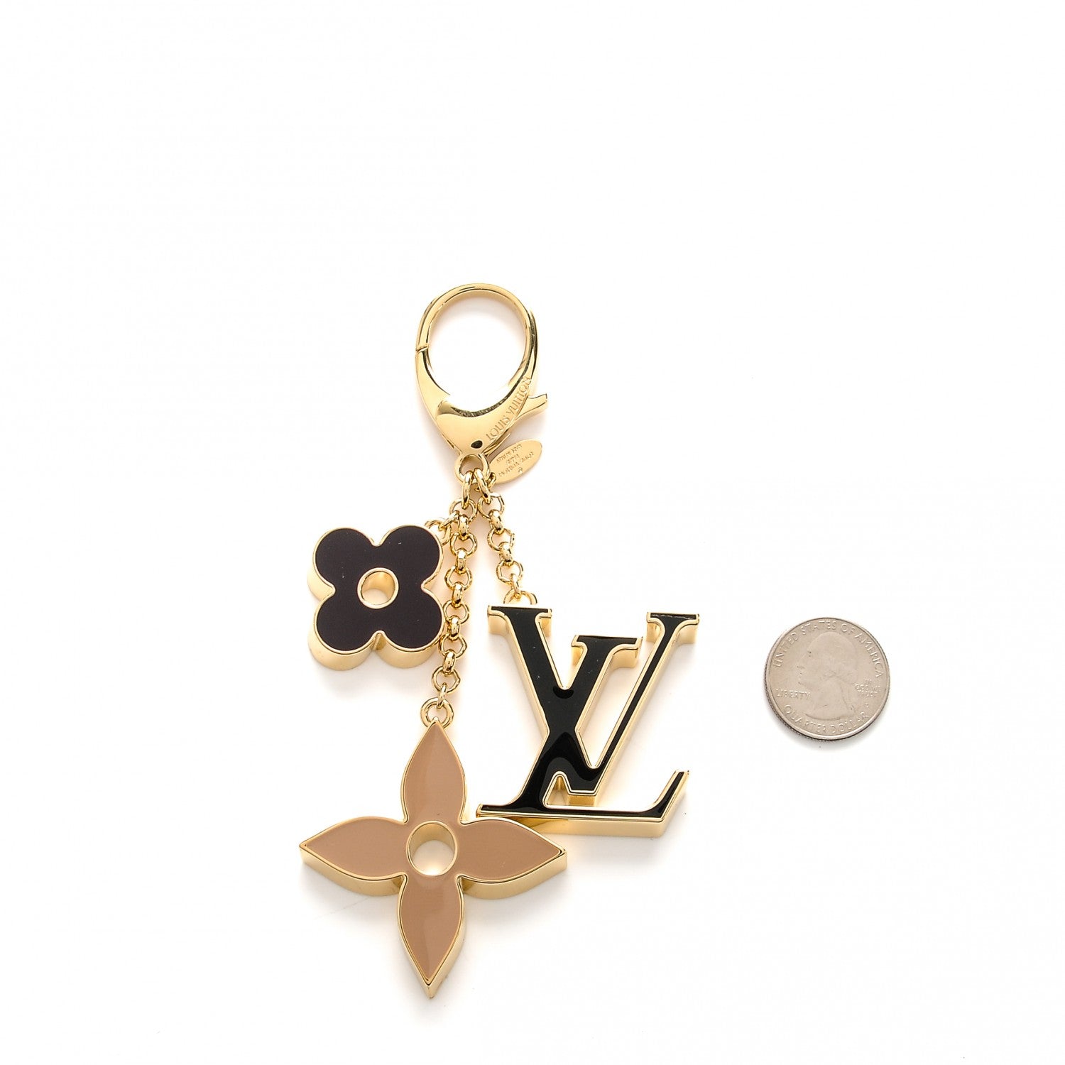 Louis Vuitton Fleur De Monogram Bag Charm Dore 2 of 5