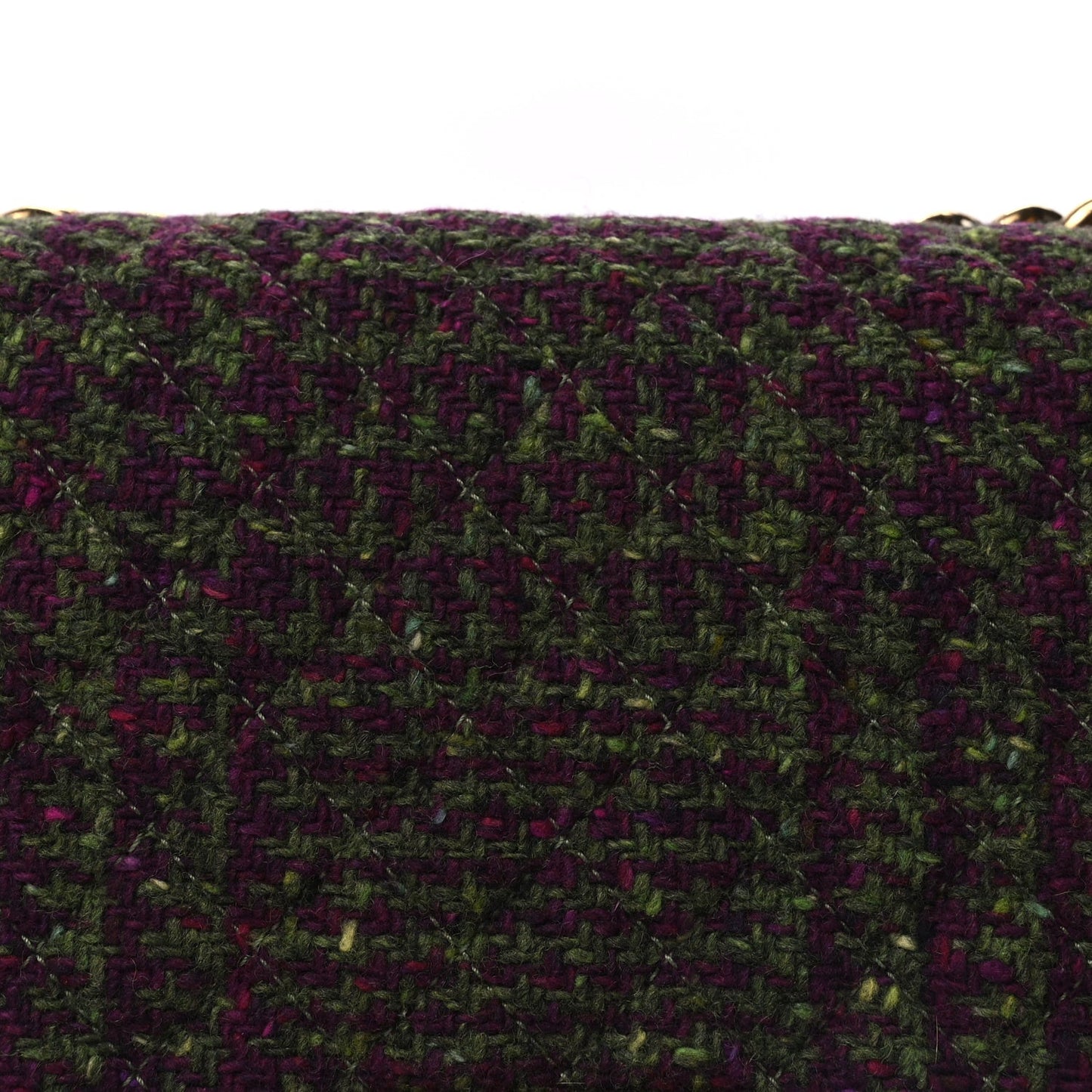 Velvet Tweed Medium Boy Flap Green