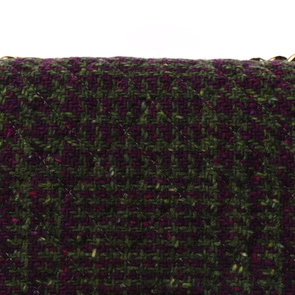 Chanel Velvet Tweed Medium Boy Flap Green 6 of 8