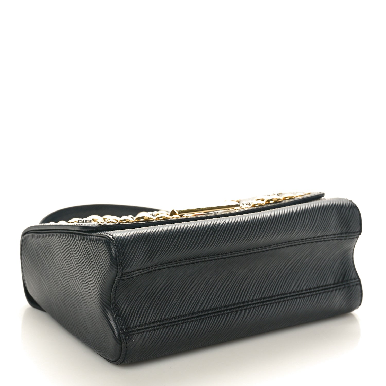 Louis Vuitton Epi Studded Sol Twist Shoulder Bag MM Black 5 of 10