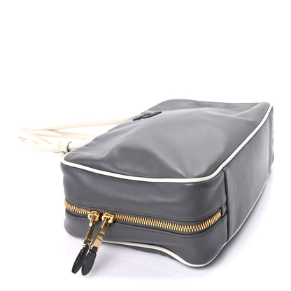 Miu Miu Soft Calf Softy Contrast Large Beau Top Handle Bag Marmo White 3 of 8