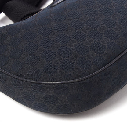 Gucci Monogram Medium Half Moon Hobo Black 6 of 9