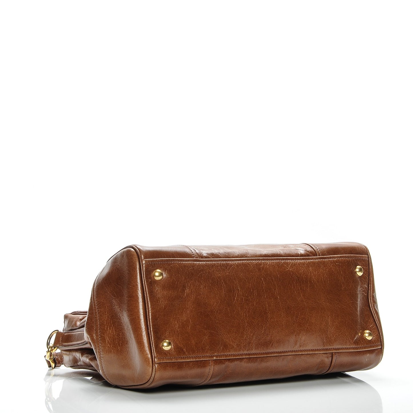 Vitello Shine Top Handle Bag Palissandro