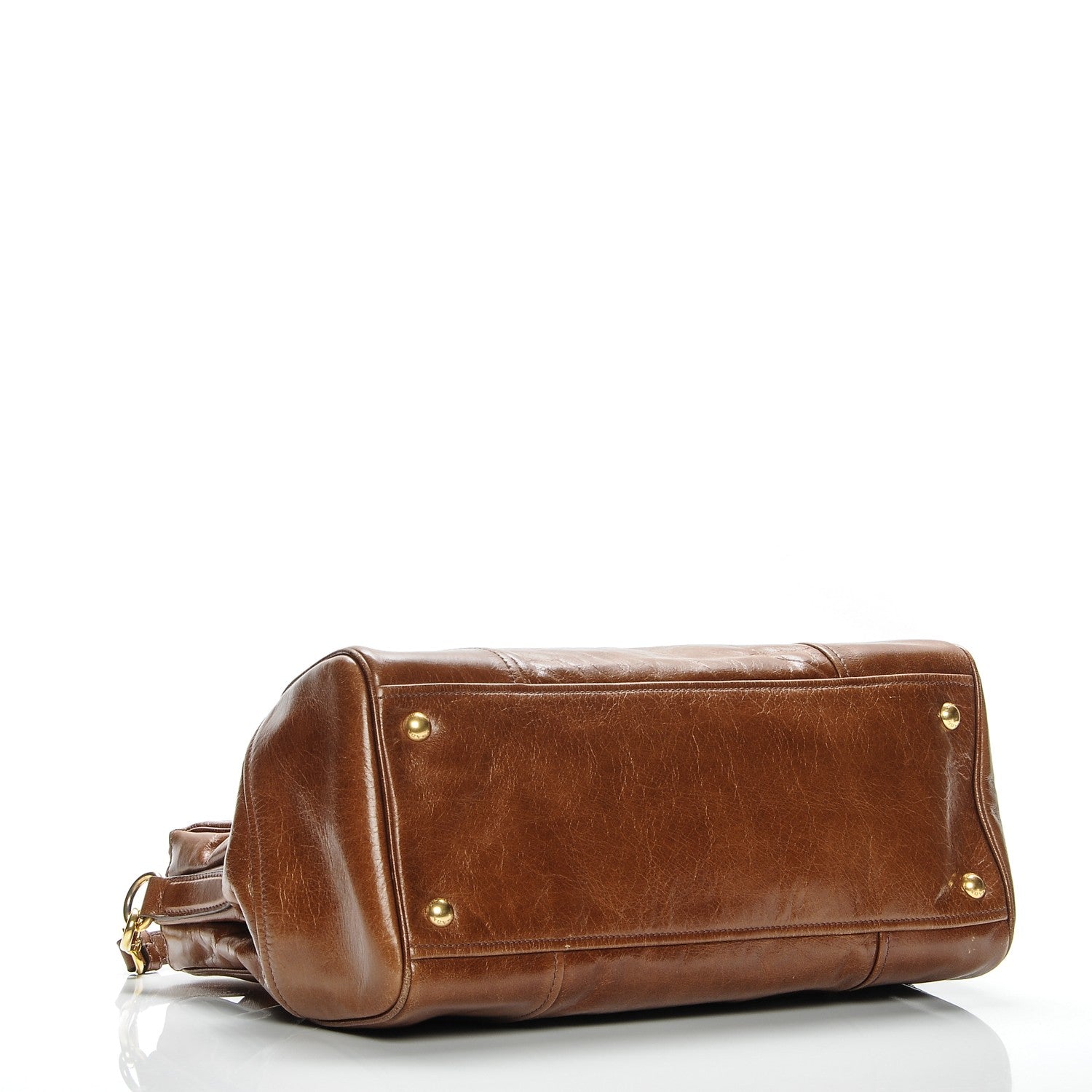 Prada Vitello Shine Top Handle Bag Palissandro 4 of 8