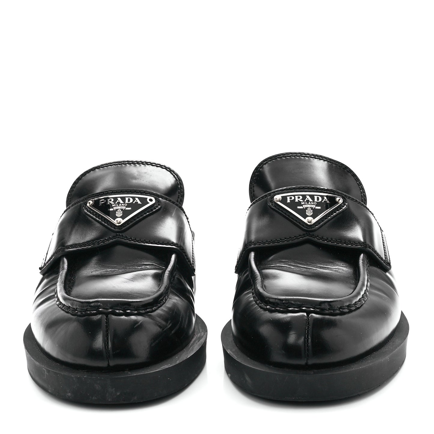 Spazzolato Triangle 40mm Loafer Mules 37 Black