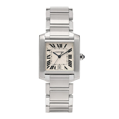 Cartier Stainless Steel 28mm Tank Francaise Automatic Watch 1 of 4