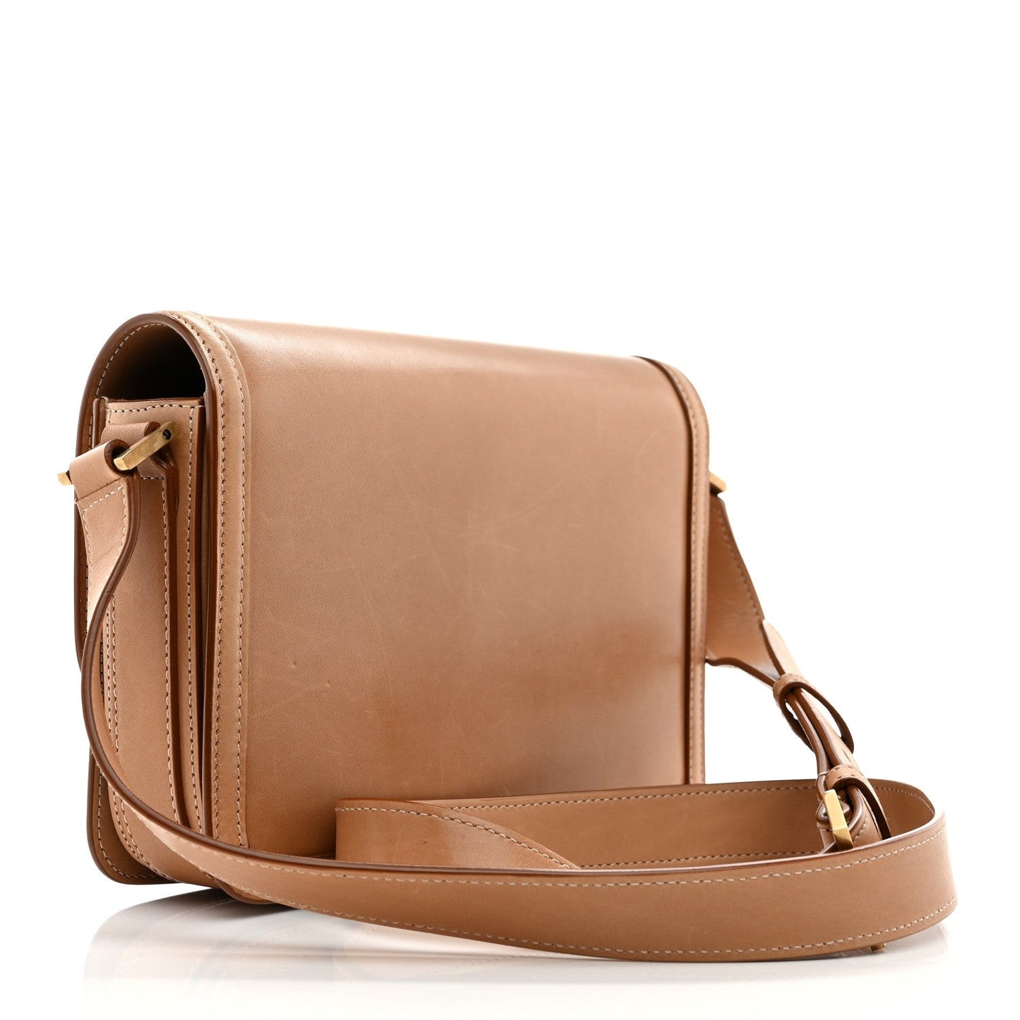 Box Calfskin Monogram Medium Solferino Satchel Natural Tan