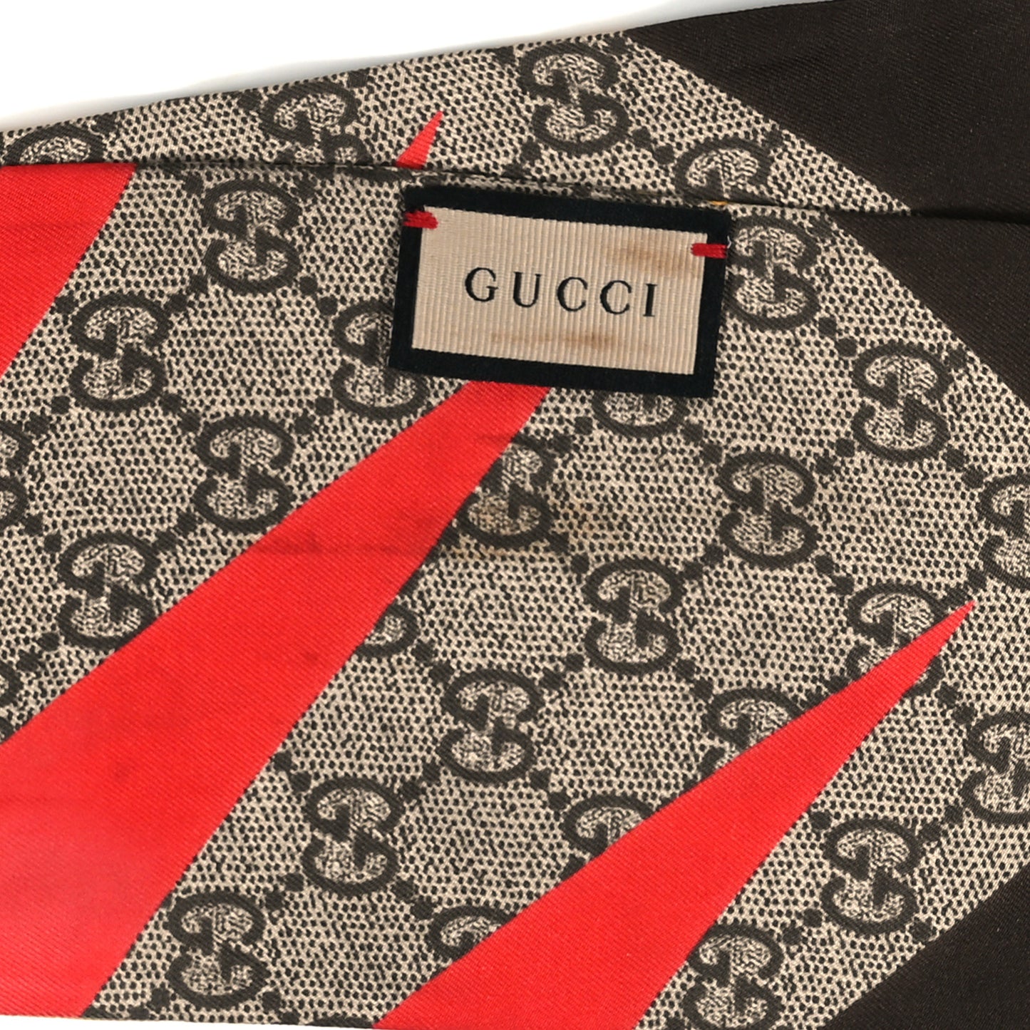 Silk GG Monogram Backgammon Neck Bow Scarf Multicolor