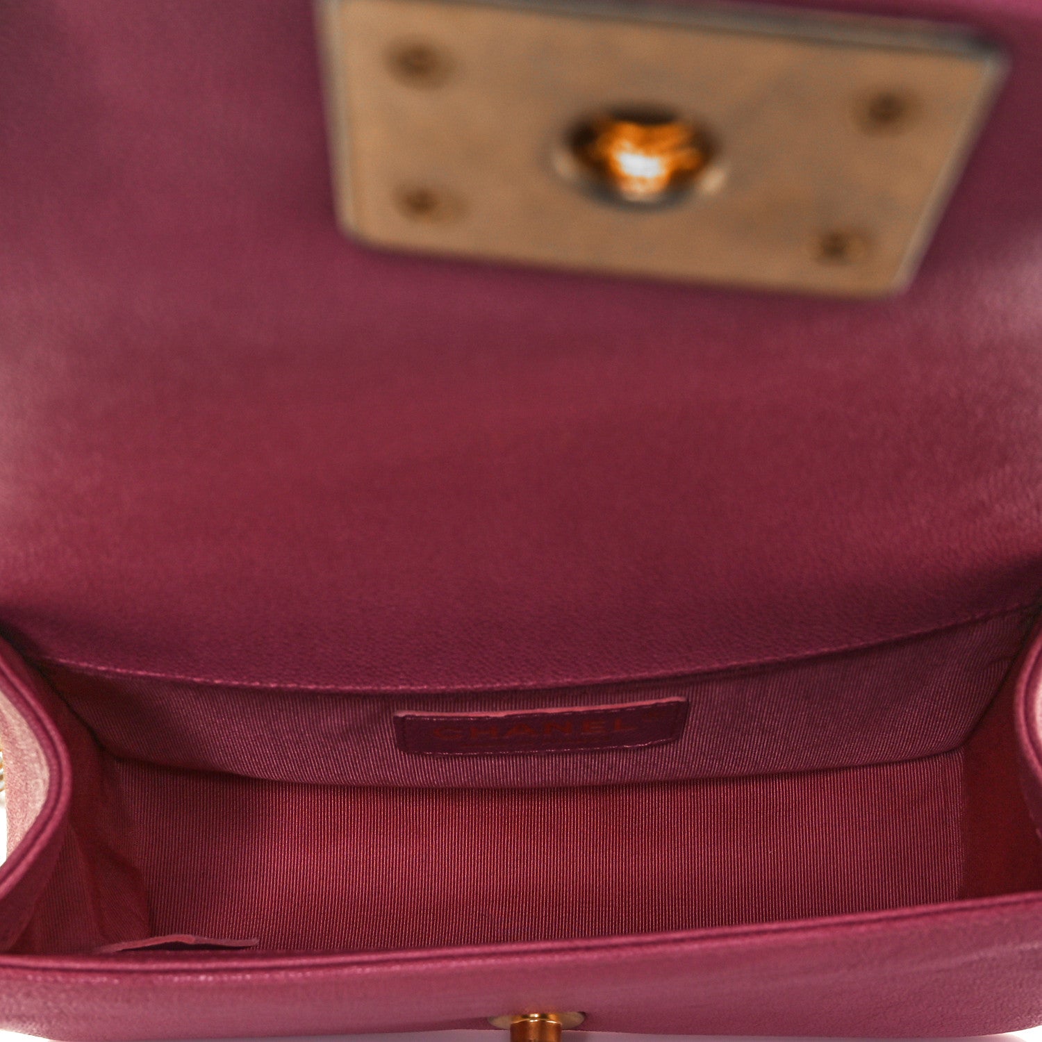 Chanel Caviar Chevron Quilted Small Boy Flap Dark Pink 11 of 40