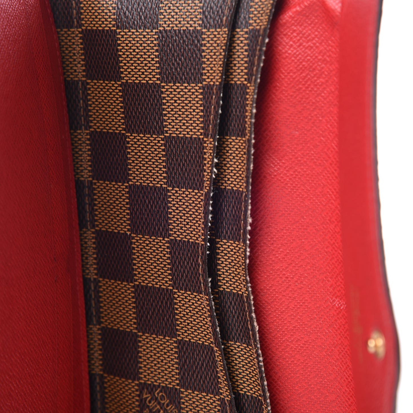 Damier Ebene Josephine Wallet Red