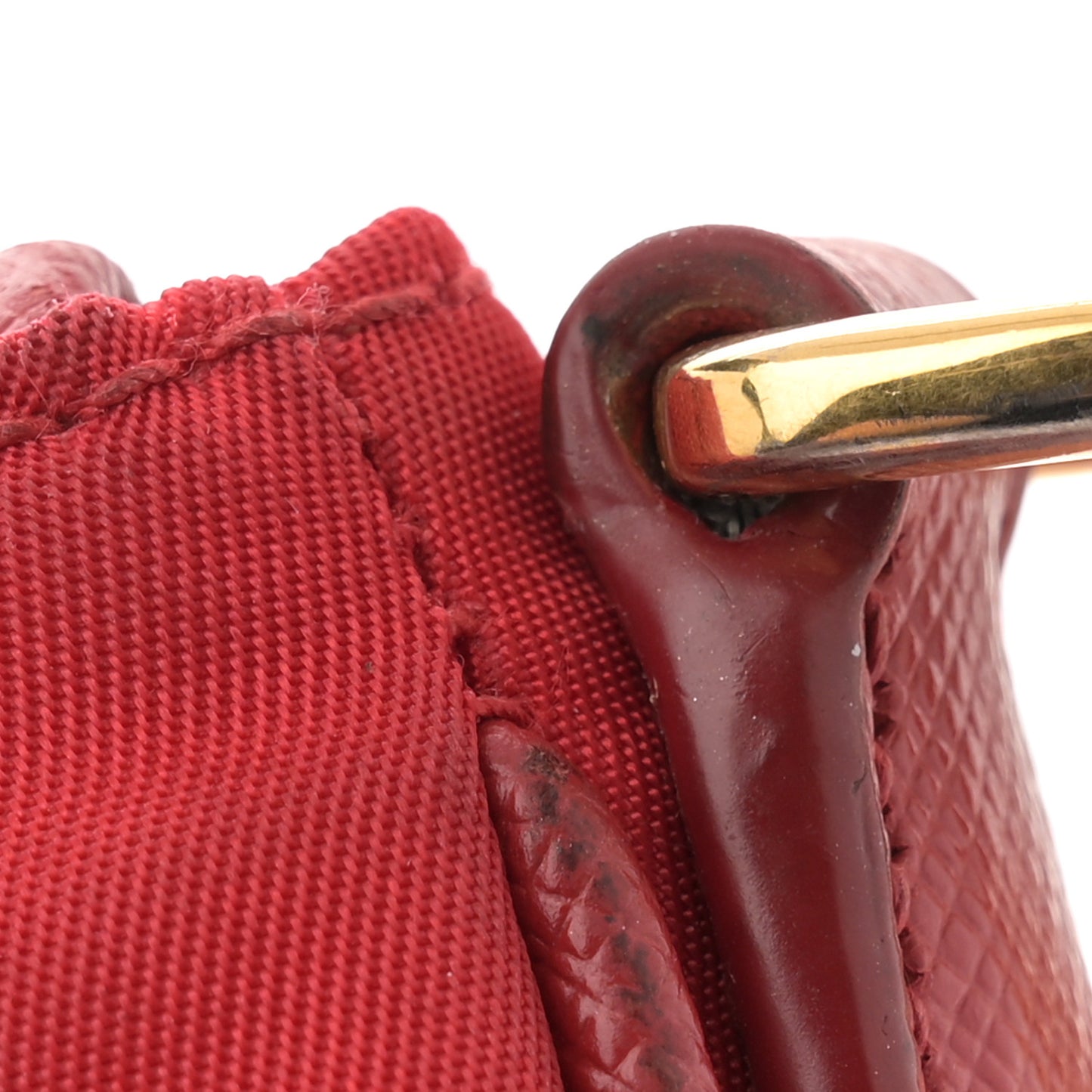 Tessuto Nylon Saffiano Crossbody Bag Rosso