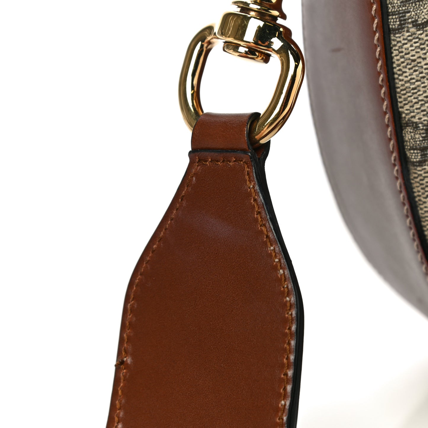 GG Supreme Monogram Web Medium Padlock Messenger Shoulder Bag Black