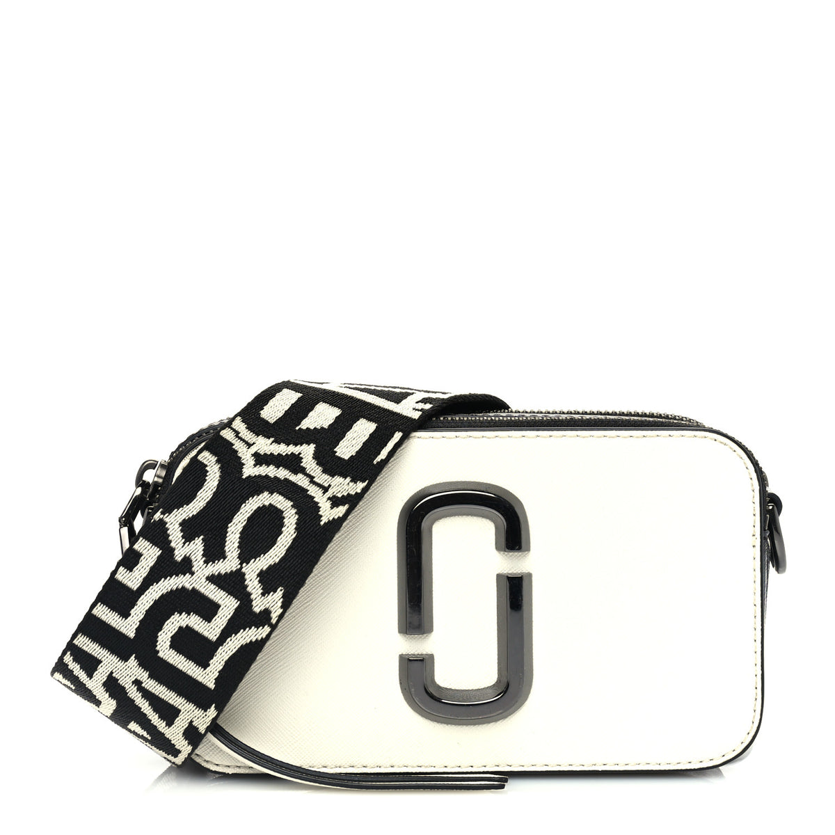 Saffiano Small Snapshot Camera Bag Cloud White