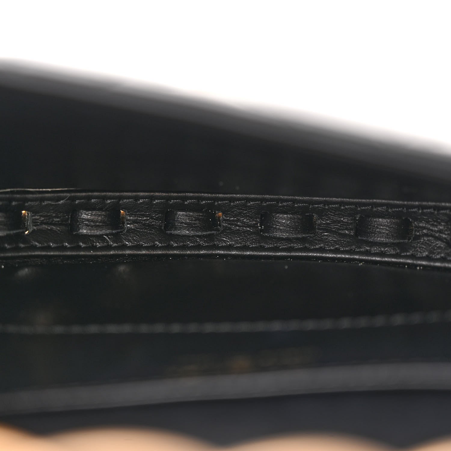 Chanel Patent Calfskin Quilted Chain Hoop Bag Black 5 of 10