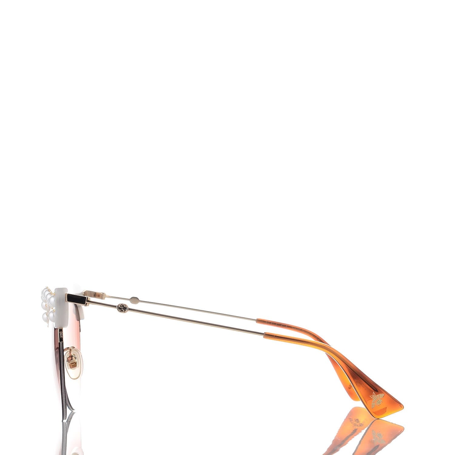 Gucci Pearl Cat Eye GG0212S Sunglasses White 3 of 8