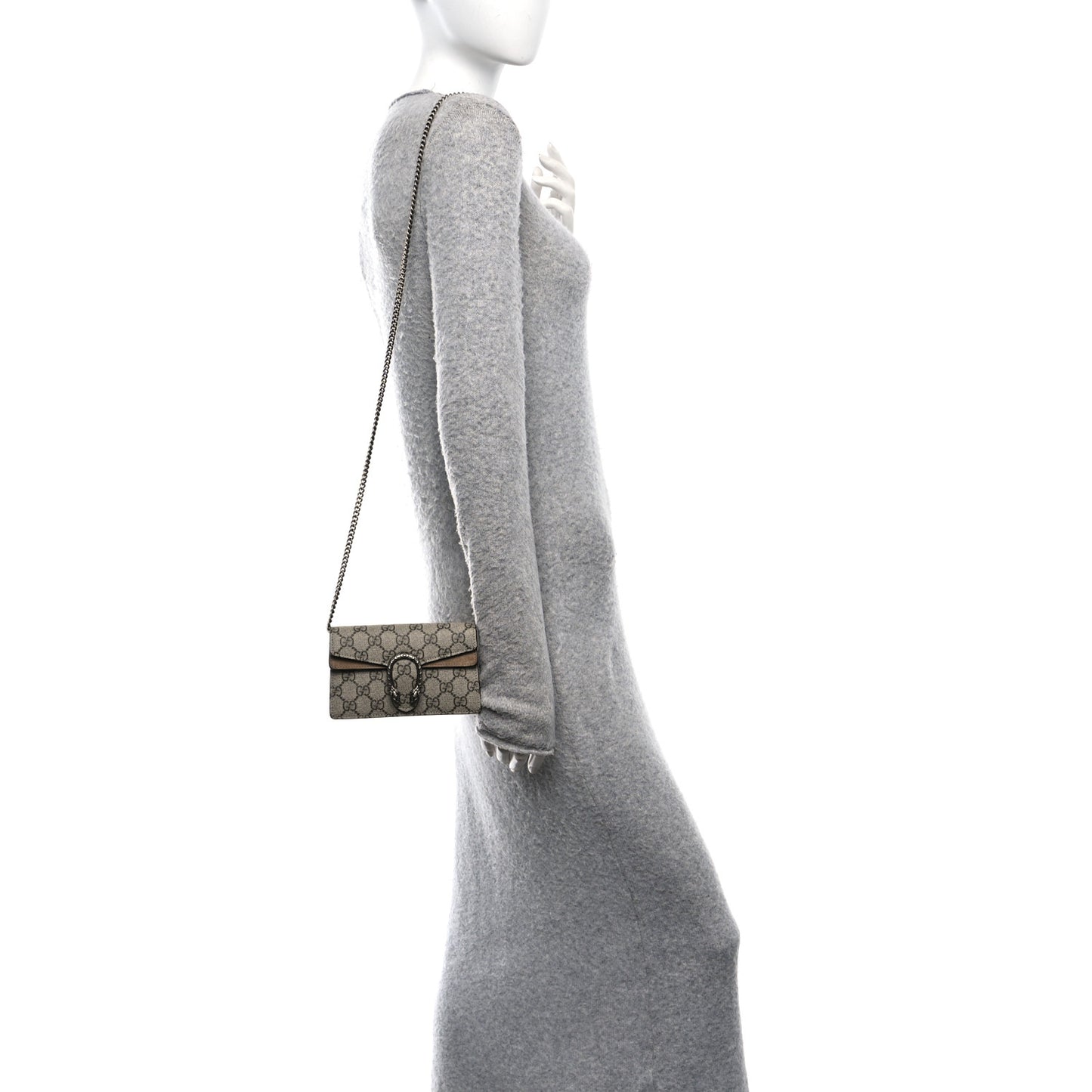 GG Supreme Monogram Super Mini Dionysus Shoulder Bag Taupe