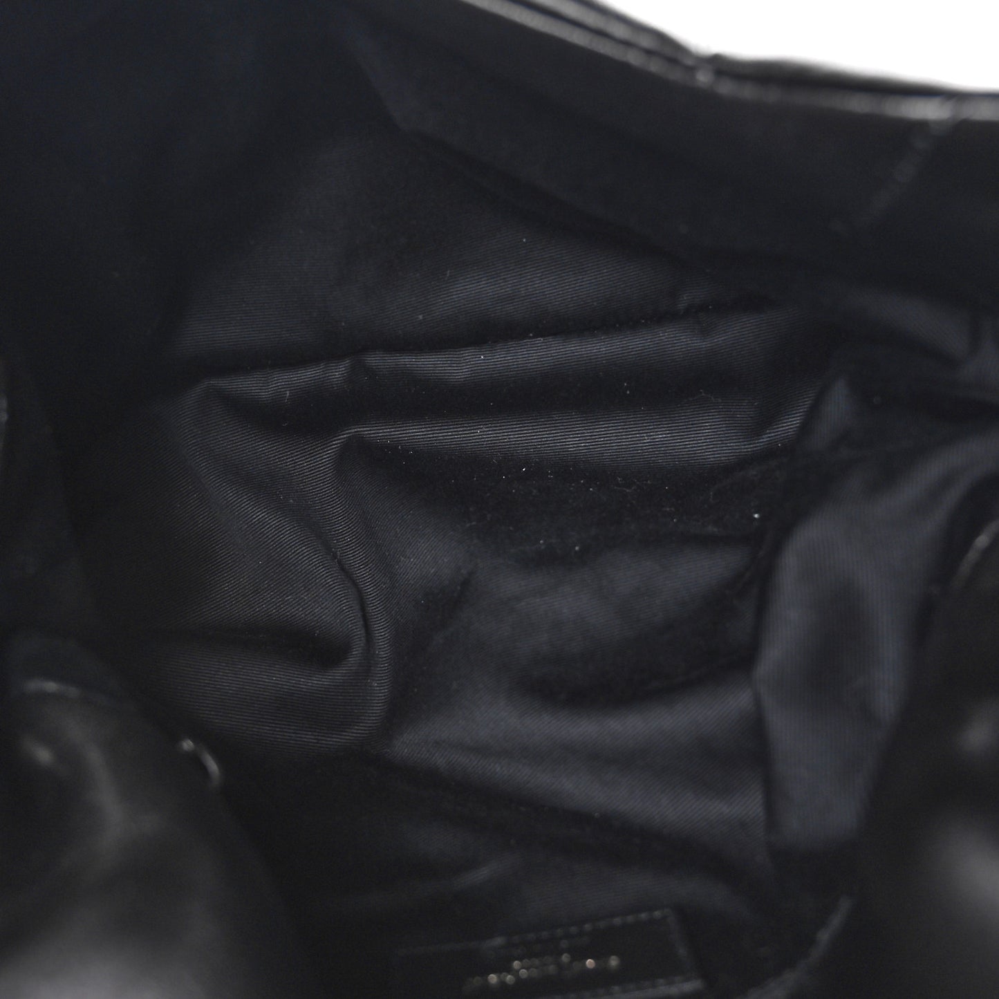 Lambskin Quilted Monogram Monochrome Small Loulou Puffer Chain Satchel Black