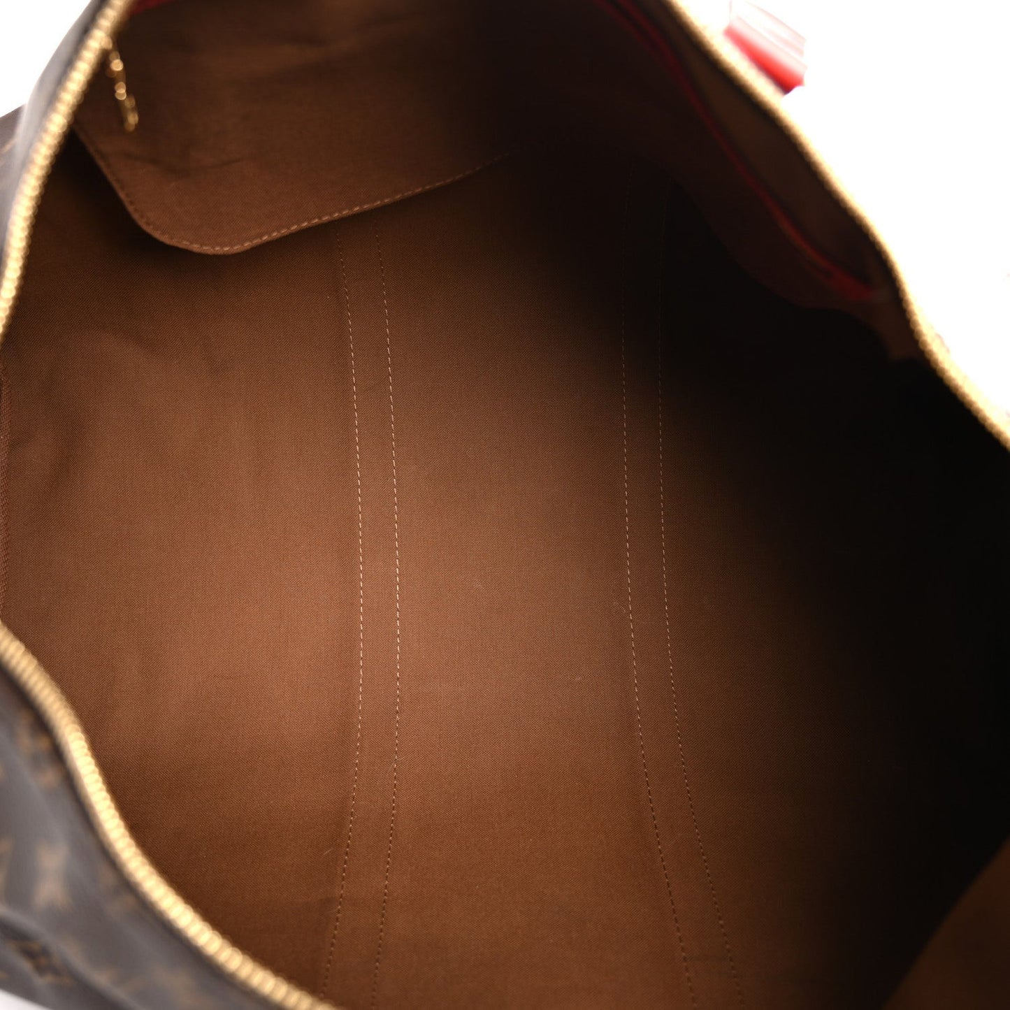 Calfskin Monogram Keepall Bandouliere 50 Coquelicot