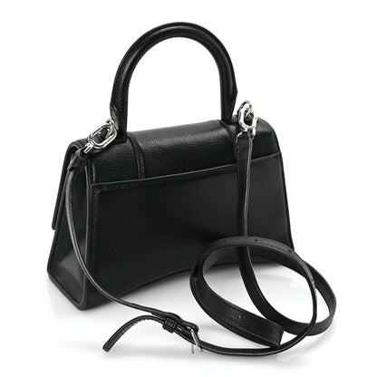 Balenciaga Grained Calfskin Hourglass Top Handle Bag XS Black 2 of 8