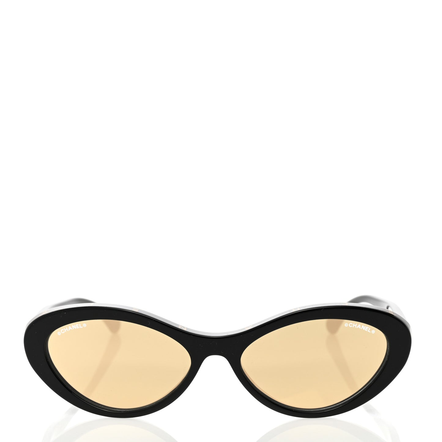 Acetate Oval Sunglasses 5416 Black Beige