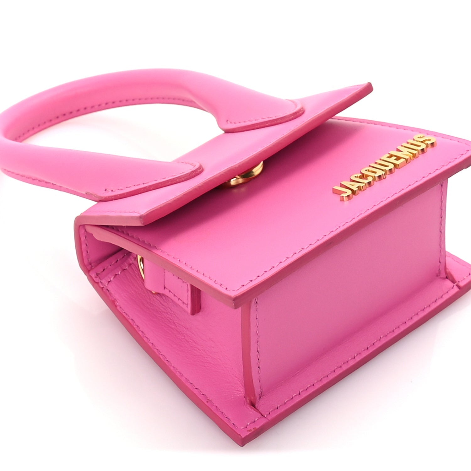 Jacquemus Smooth Calfskin Mini Le Chiquito Neon Pink 7 of 8