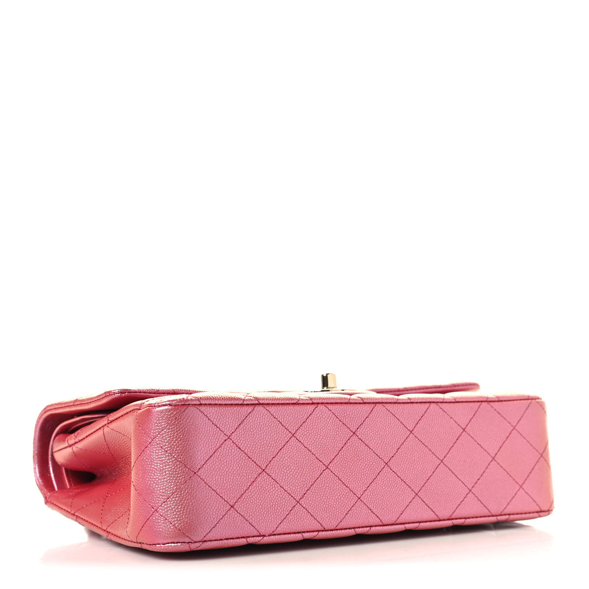 Chanel Iridescent Caviar Quilted Medium Double Flap Dark Pink 4 of 10
