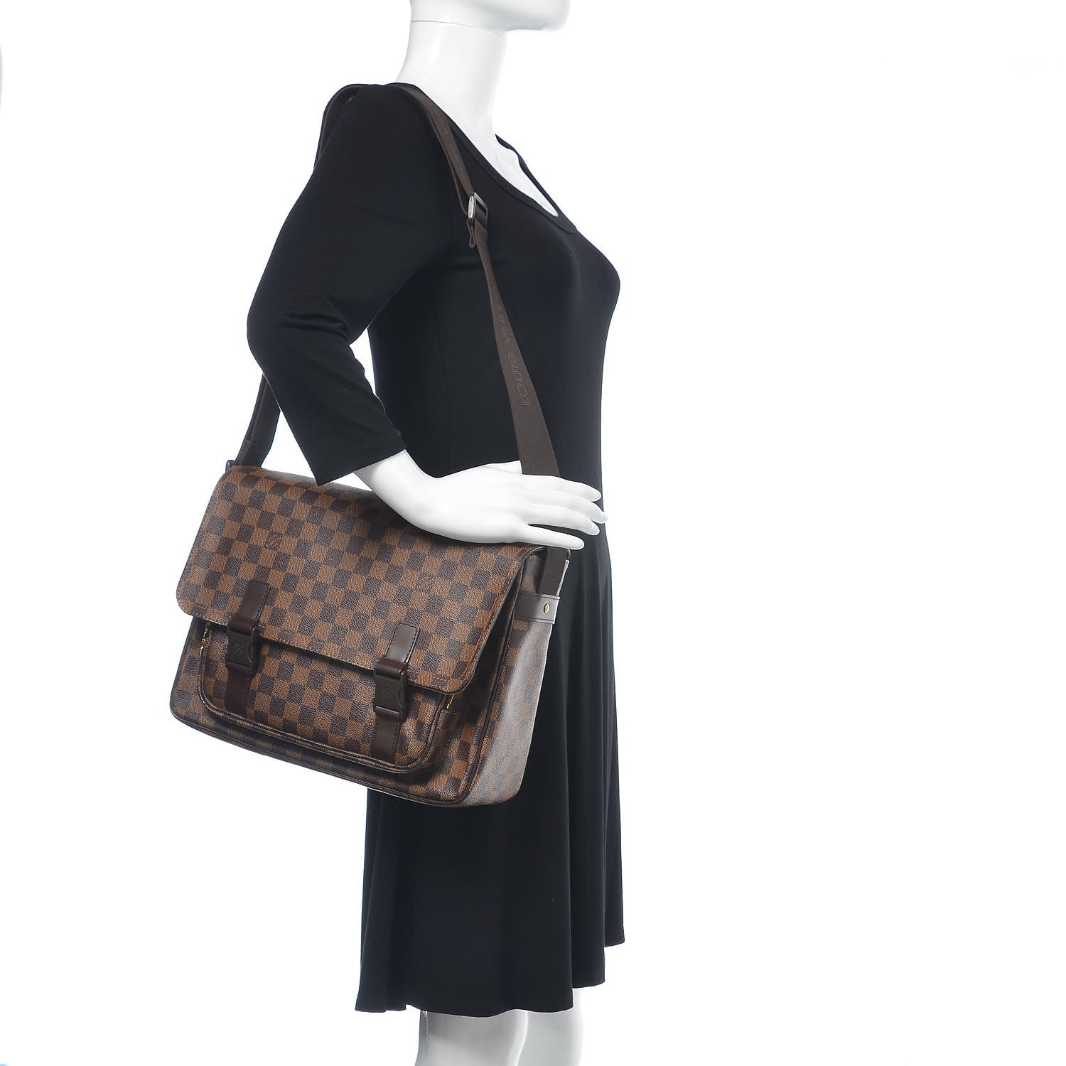 Louis Vuitton Damier Ebene Melville Messenger Bag 2 of 9