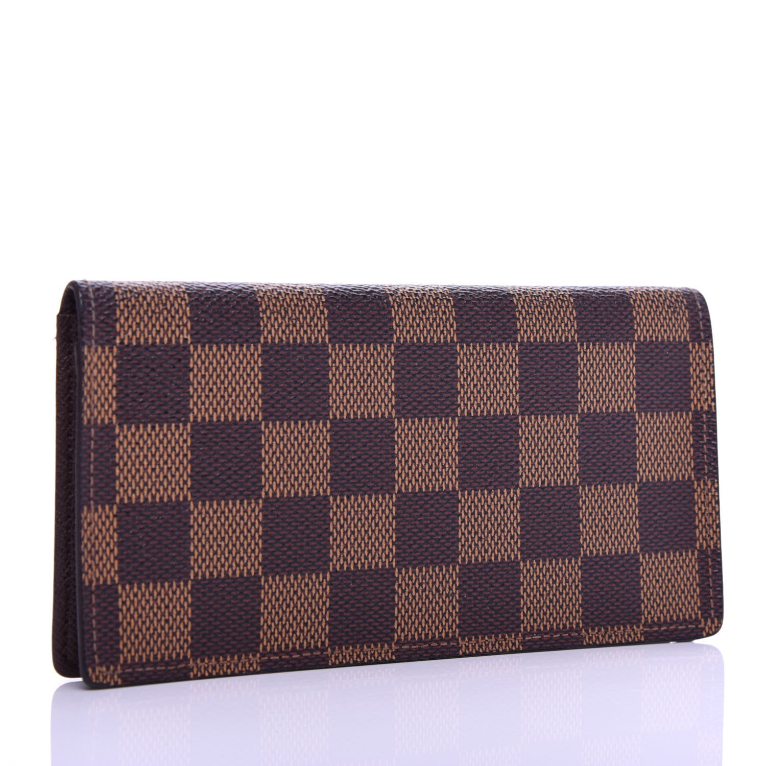 Louis Vuitton Damier Ebene Simple Checkbook Cover Wallet 3 of 7