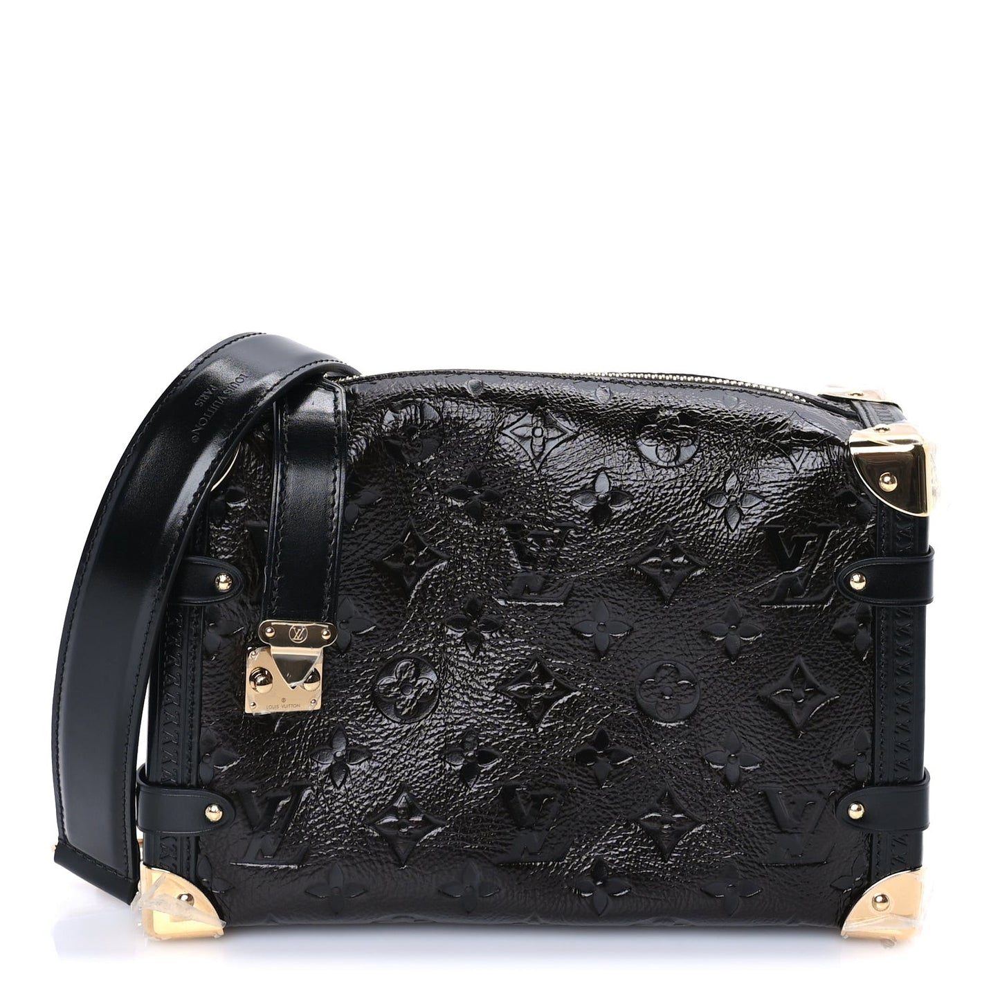 Calfskin Monogram Side Trunk MM  Brown