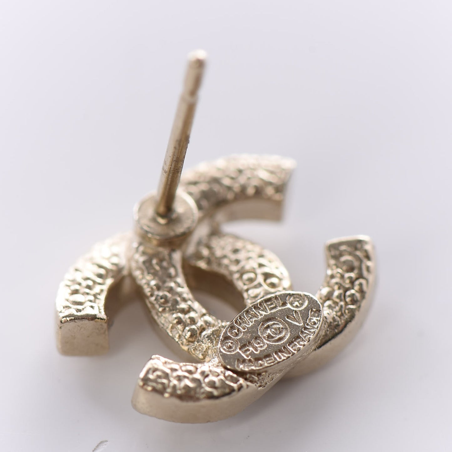 Crystal CC Earrings Light Gold