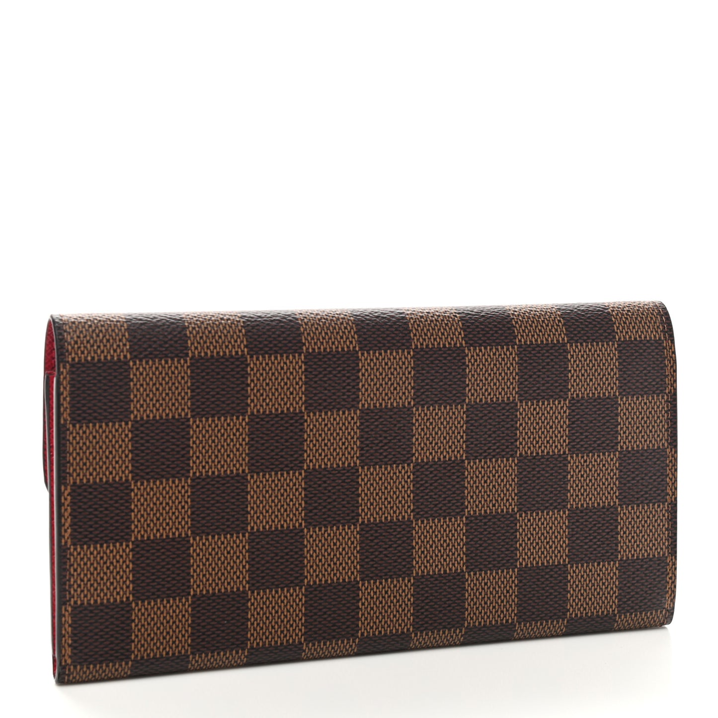 Damier Ebene Emilie Wallet Red