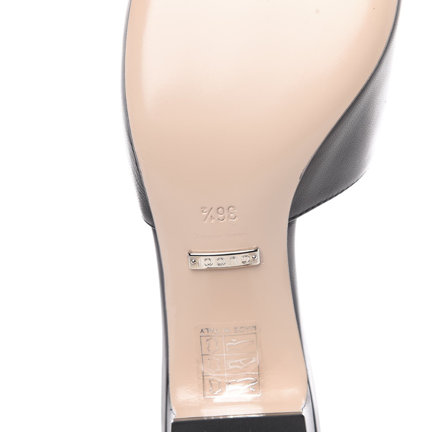 Gucci Malaga Kid Crystal Square G Madelyn Mules 36.5 Black 7 of 9