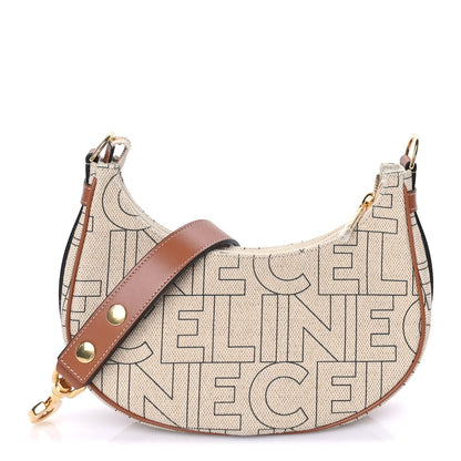 Celine Canvas Calfskin All Over Print Medium Ava Shoulder Bag  Natural Tan 1 of 7