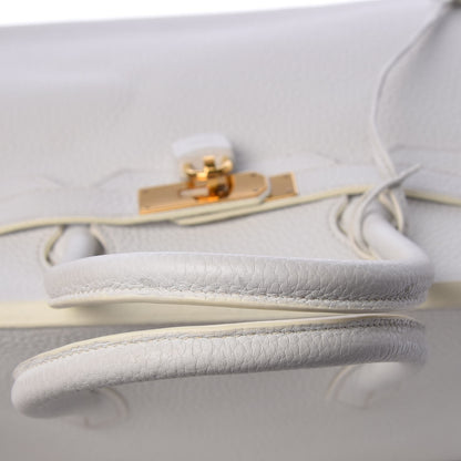 Hermes Taurillon Clemence Birkin 35 White 45 of 45