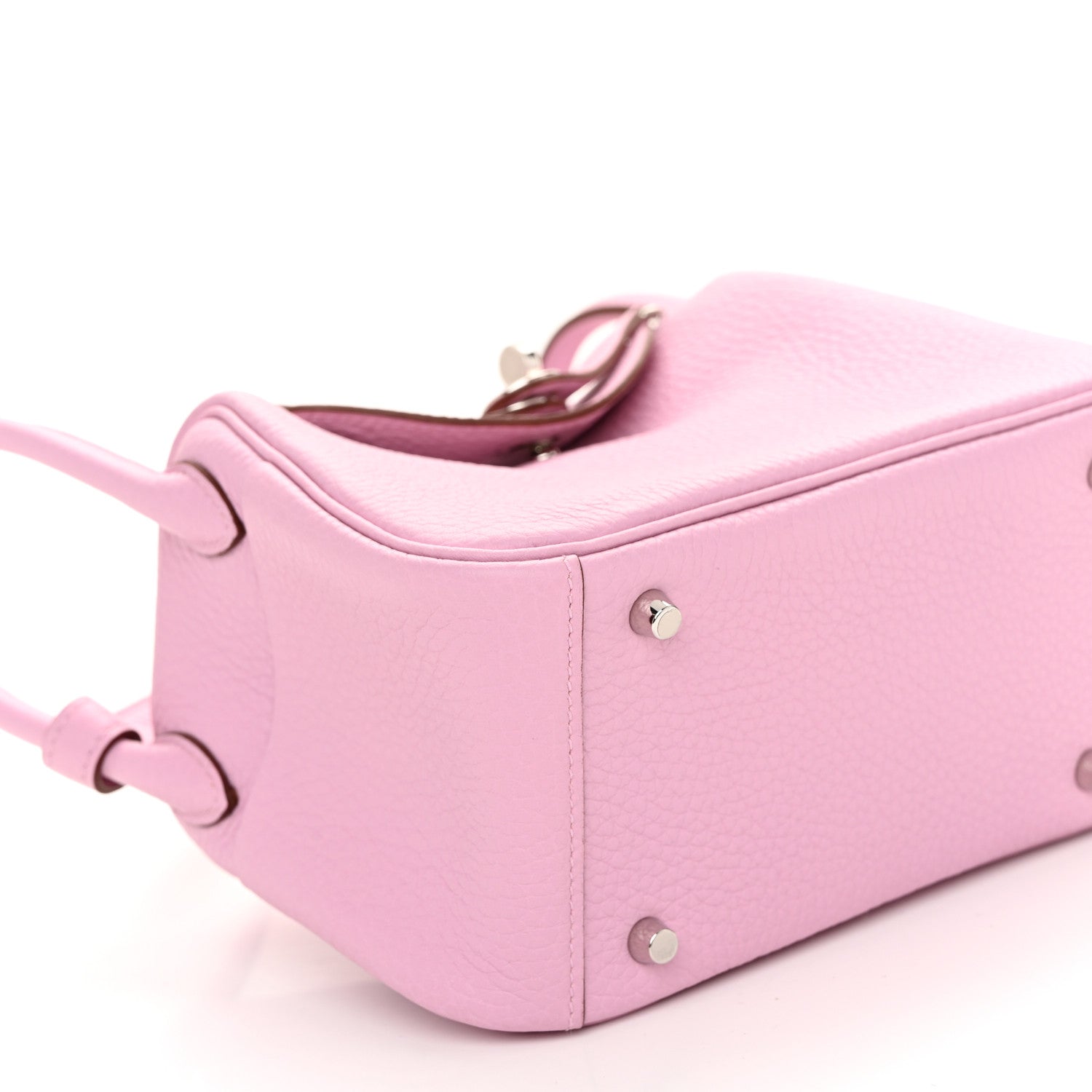 Hermes Taurillon Clemence Mini Lindy 20 Mauve Sylvestre 8 of 10