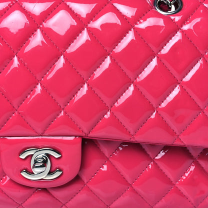 Chanel Patent Quilted Medium Double Flap Pink 7 of 10