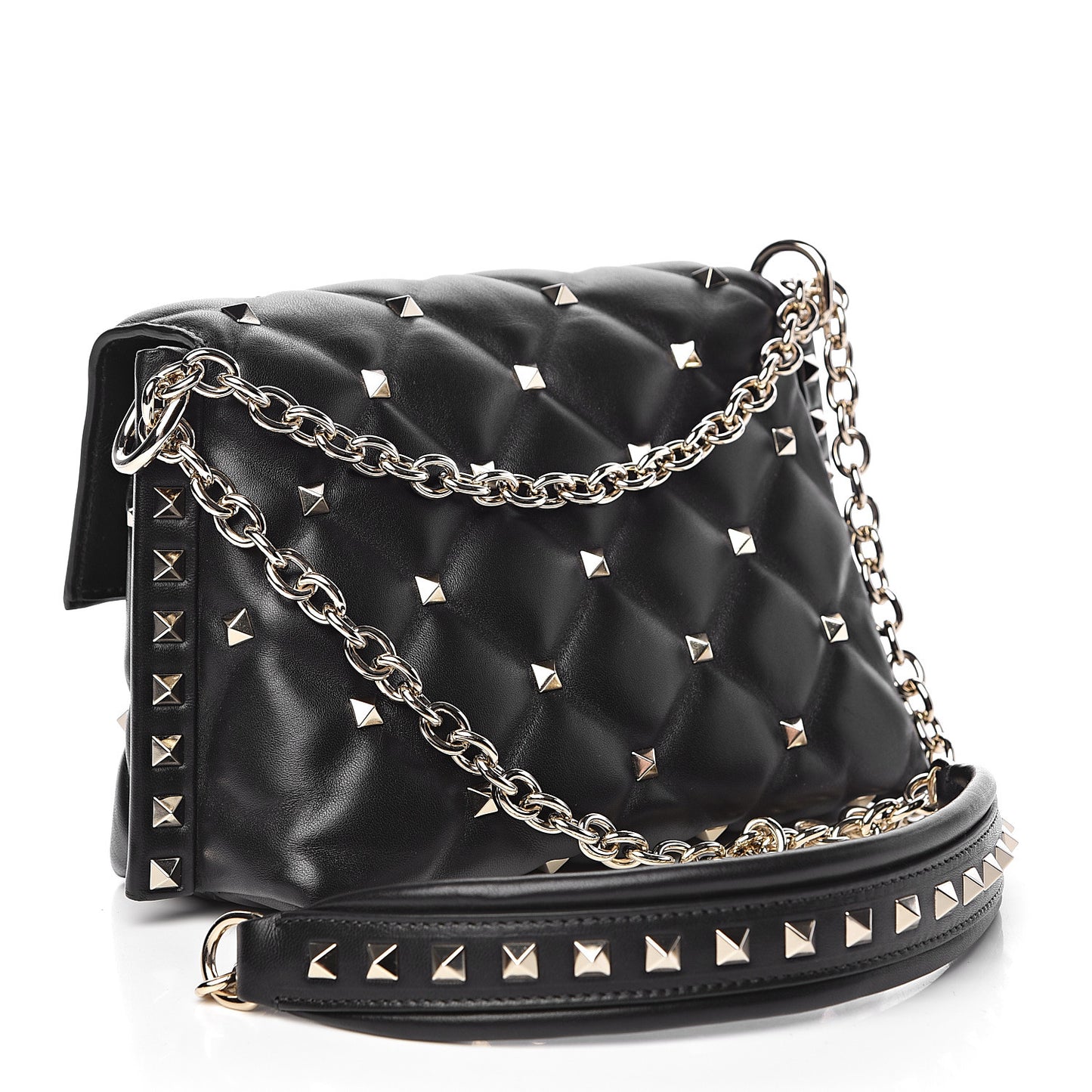 Nappa Small Candystud Crossbody Black