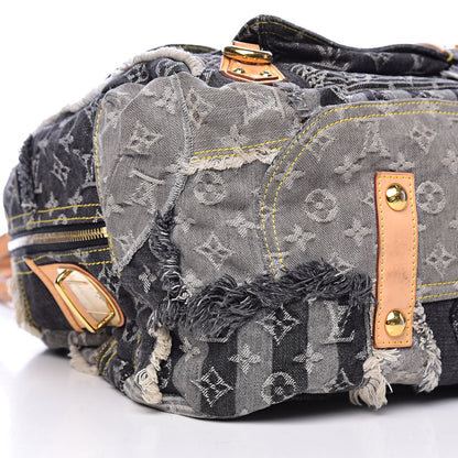 Louis Vuitton Denim Patchwork Bowly Black 10 of 13