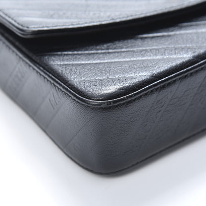 Balenciaga Shiny Goatskin Logo Embossed BB Chain Wallet Black 9 of 15