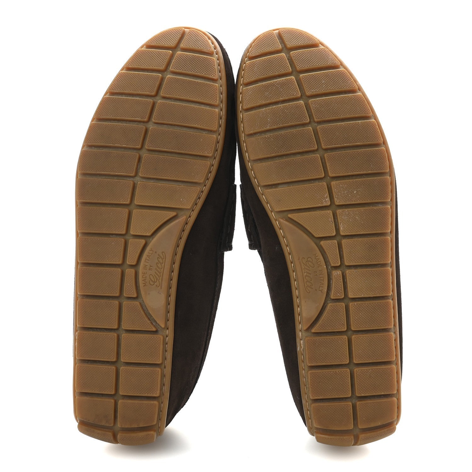 Gucci Suede Mens InterLocking G Driver Loafers 8 Cocoa 6 of 7