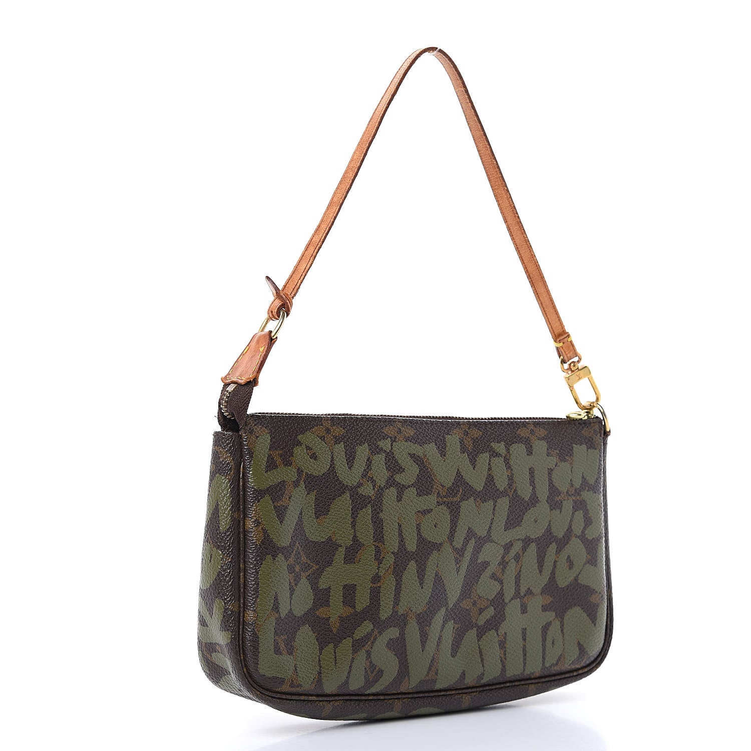Louis Vuitton Monogram Graffiti Pochette Accessories Kaki 3 of 12
