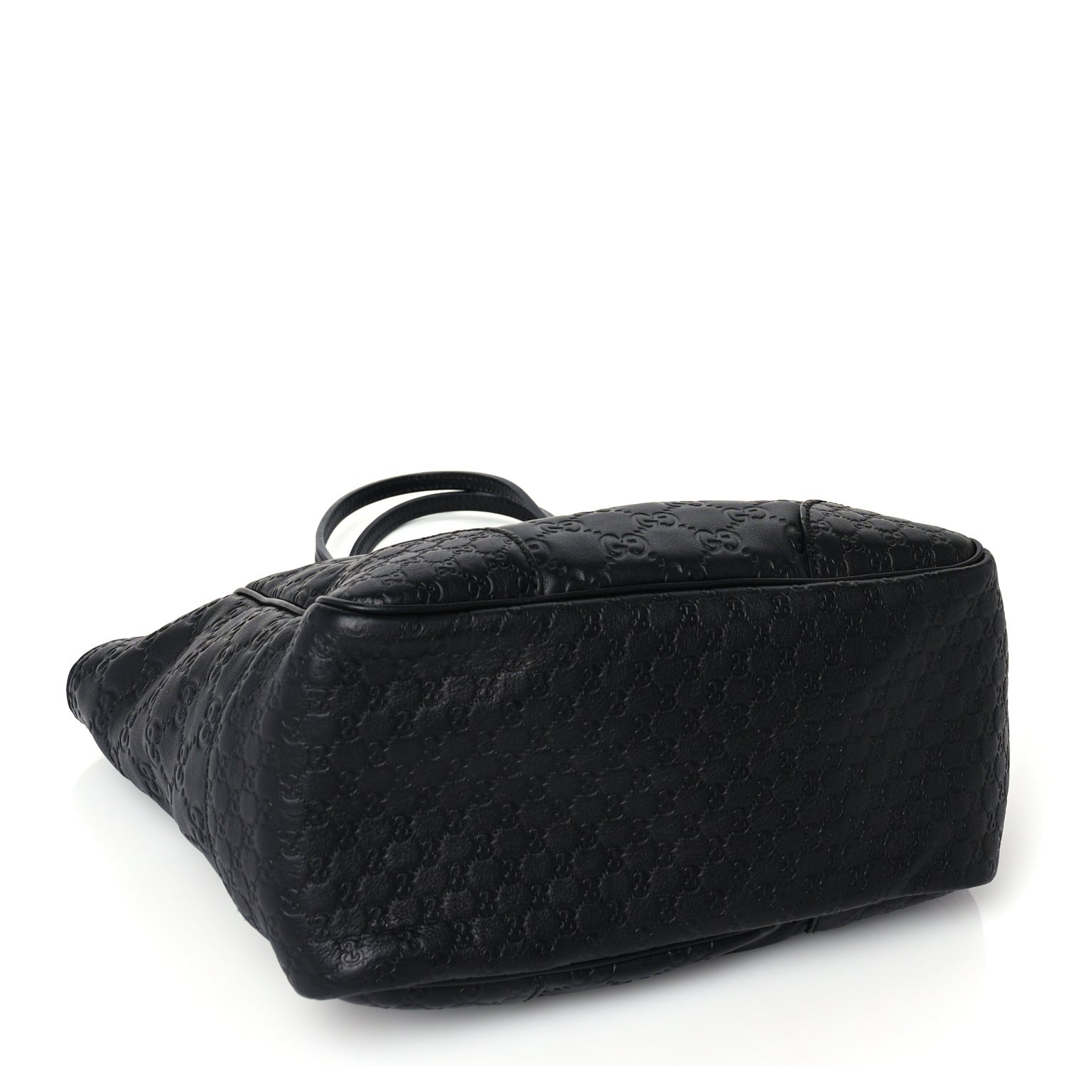 Gucci Guccissima Small Bree Zippered Tote Black 3 of 8