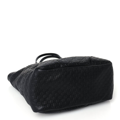 Gucci Guccissima Small Bree Zippered Tote Black 3 of 8